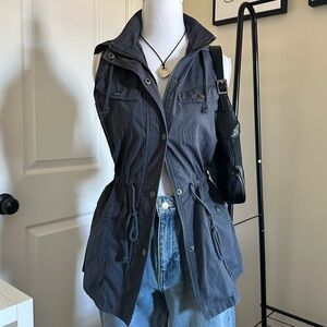 Mudd Charcoal Utility Jacket for Women